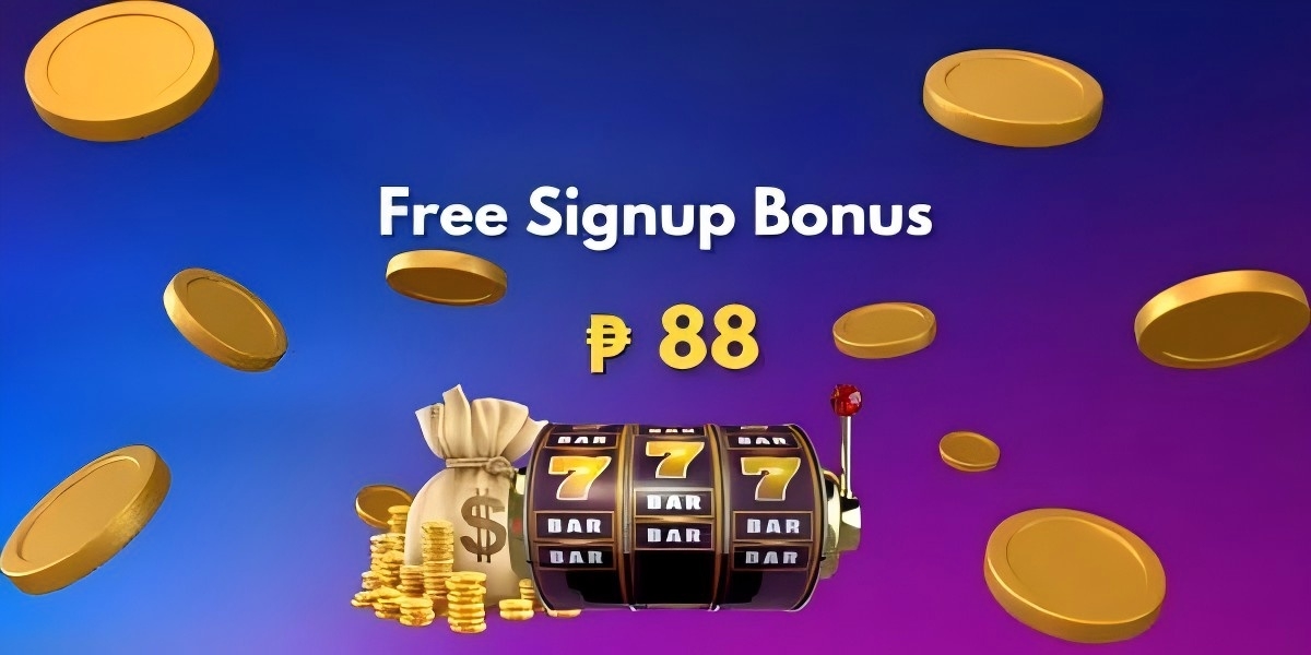 fungame welcome banner with bonus coins, chip stacks and slot machine artwork